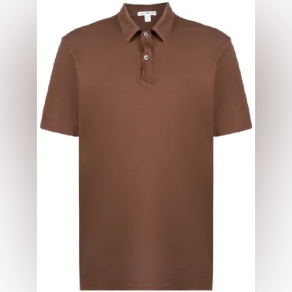 James Perse Men's Brown Polo Shirt in Size 4 NWT